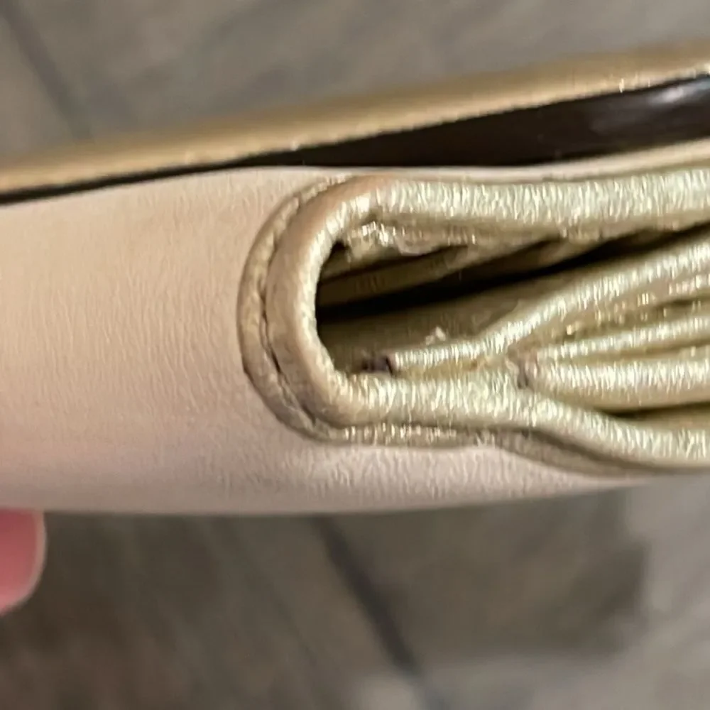 Coach Long Women's Wallet White & Gold